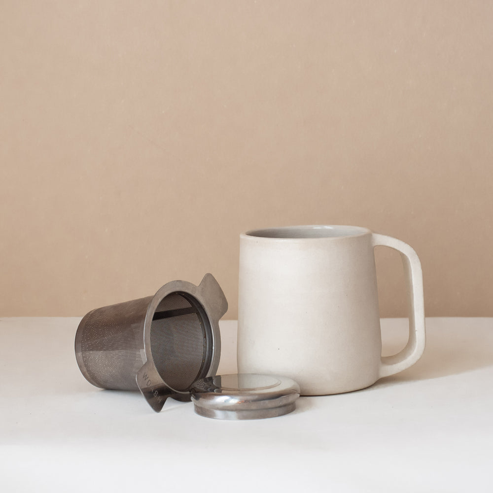 stainless steel tea steeper and mug